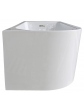 Acrylic free standing back-to-wall bathtub, model NOLA white 170x75x58 cm - 2